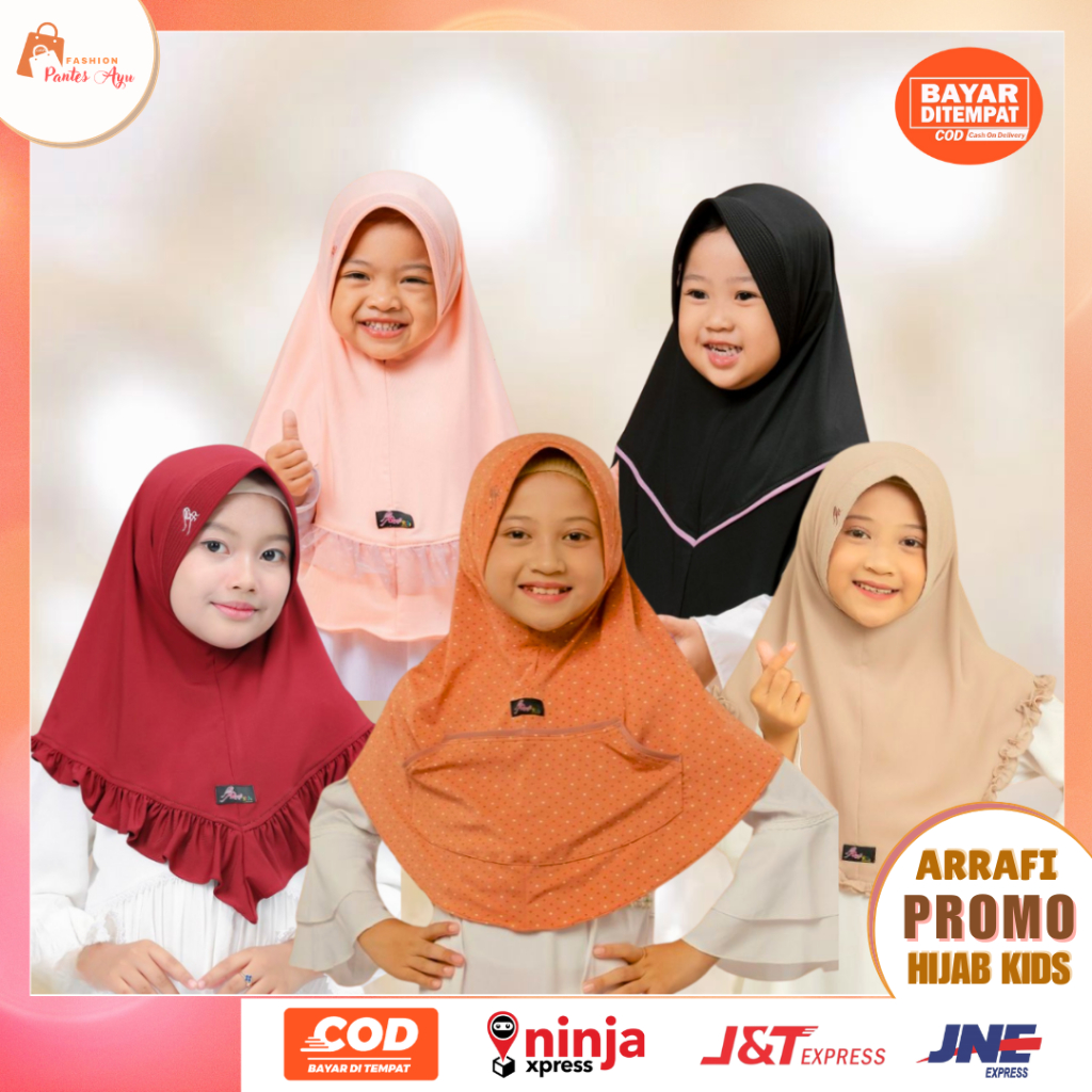 Hijab jilbab Arrafi Terbaru Hijab kids Arrafi Hijab anak Jilbab sekolah anak Hijab branded murah hij