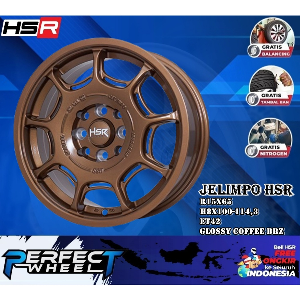 Velg Mobil Ring 15 HSR Jelimpo Velg Racing Buat Agya Mobilio Fiesta Avanza Livina Futura