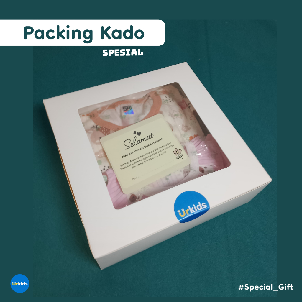 

Tambahan Packing Kado Spesial Warna Putih Ukuran 22x22x7,5 cm Ivory