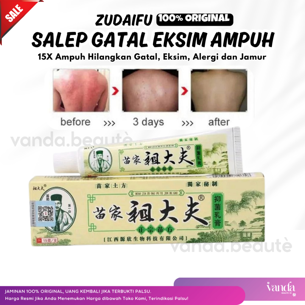 𝗭𝗨𝗗𝗔𝗜𝗙𝗨 ORIGINAL SALEP GATAL AMPUH OBAT GATAL DAN ALERGI MENGATASI EKSIM PANU KUDIS SALEP GATAL CINA