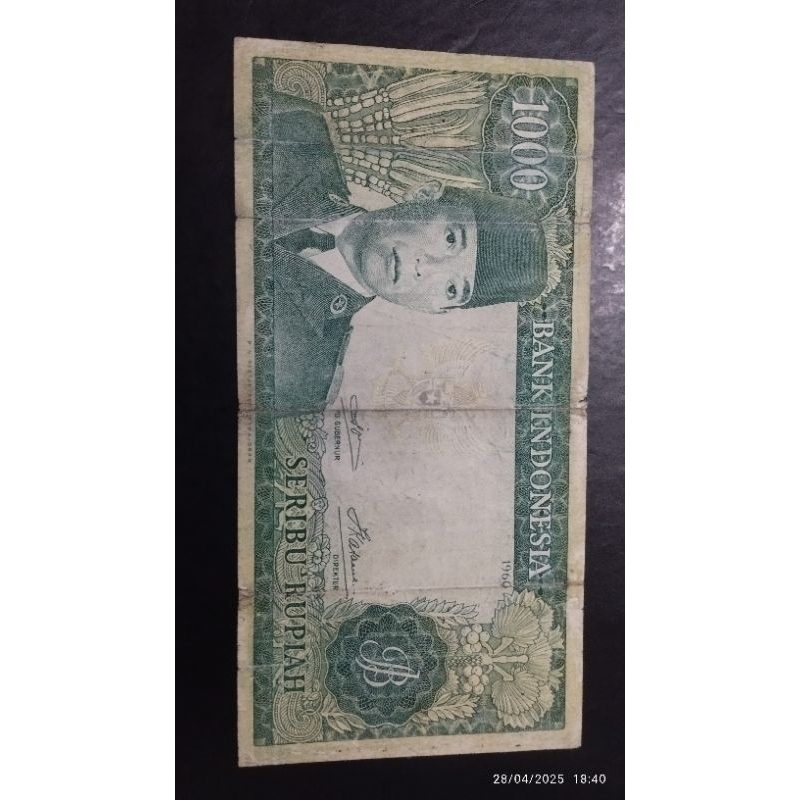 UANG KUNO 1000 RUPIAH SOEKARNO TAHUN 1960