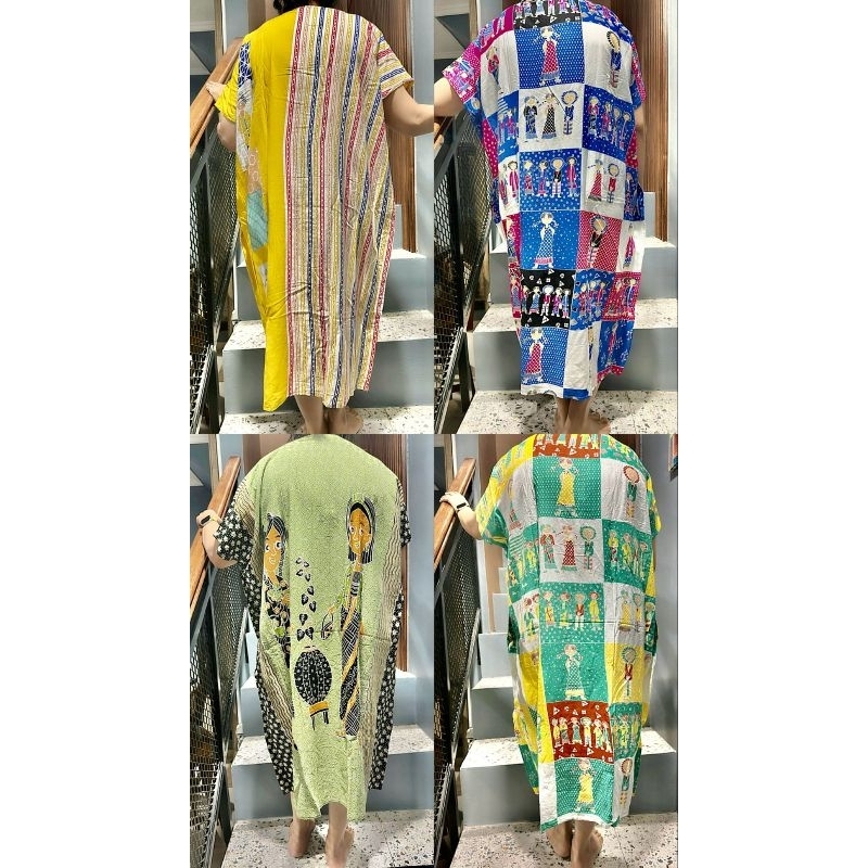 Daster Batik Pekalongan Mbok Jamu | Bahan Rayon PREMIUM Dingin | LD 150 Jumbo