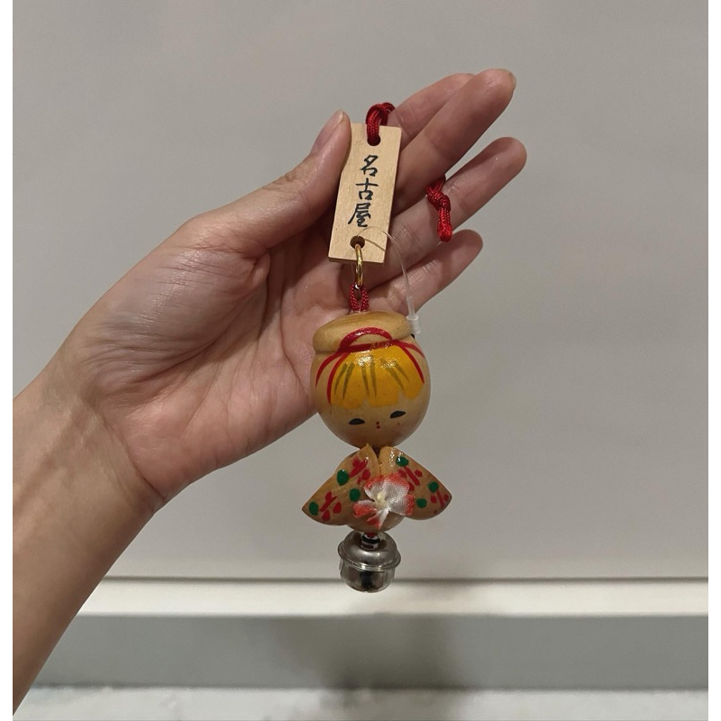 Gantungan tas  boneka Jepang kimono bahan kayu