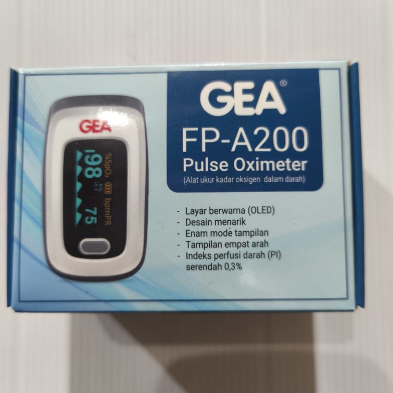 Oximeter GEA FP-A200/ pulse oxymeter gea/ alat ukur kadar oksigen dalam darah/ alat saturasi oksigen
