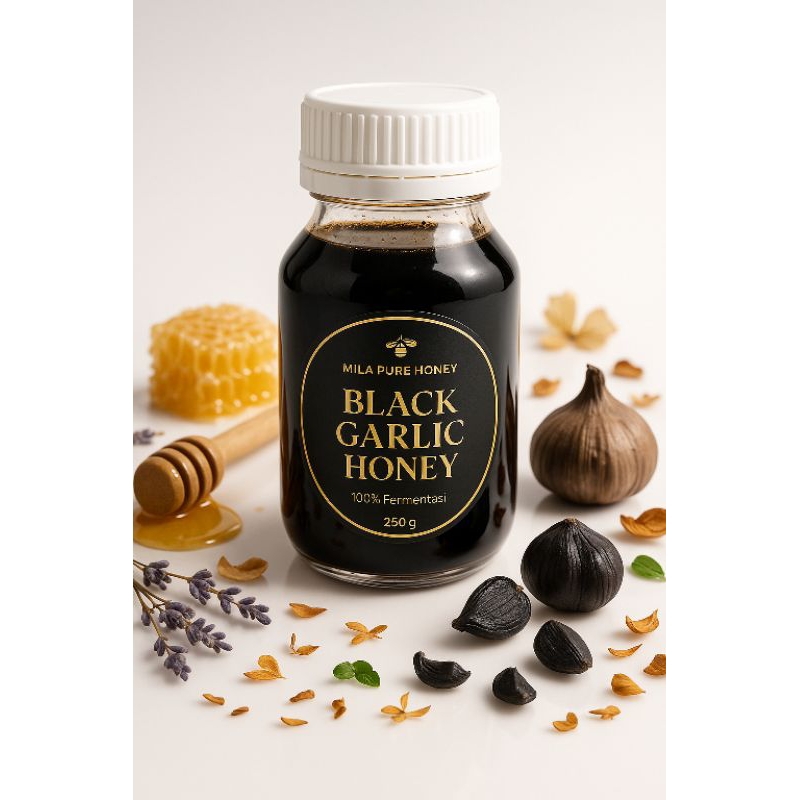 

Milapurehoney-Madu Bawang Hitam-Black Garlic Honey-Madu Kuat 250 ml