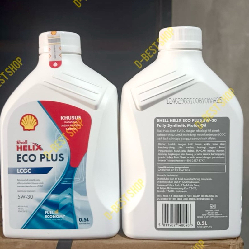 Oli mobil bensin Shell Helix ECO 5w-30 - 500 ml