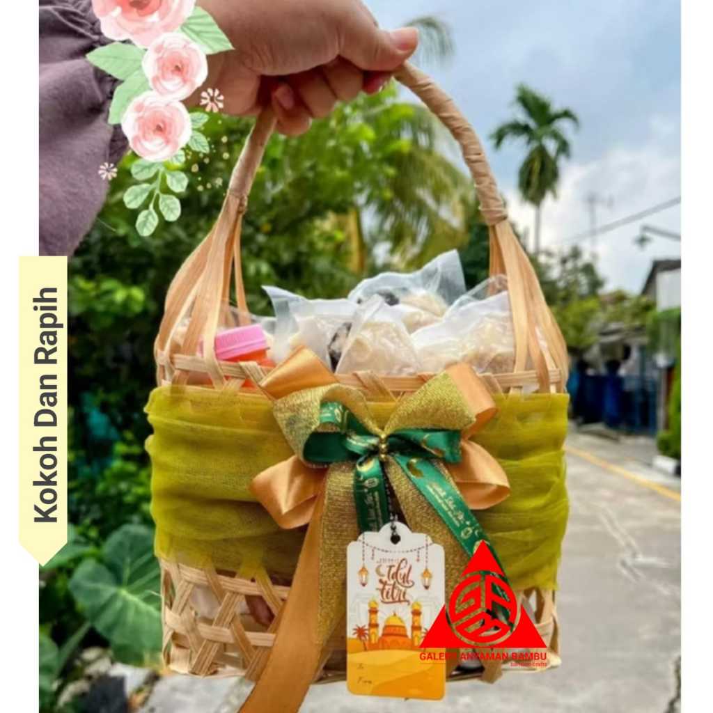 

Keranjang rotan snack / tas kemasan buah snack / tas hadiah ulang tahun / tas bambu imlek / anyaman bambu