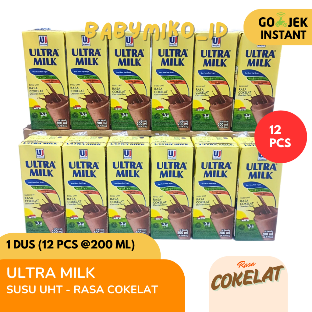 

[Harga Agen] Susu Ultra Milk Rasa Cokelat, Susu UHT Ultra Milk Chocolate 1 karton isi 12 pcs@200ml