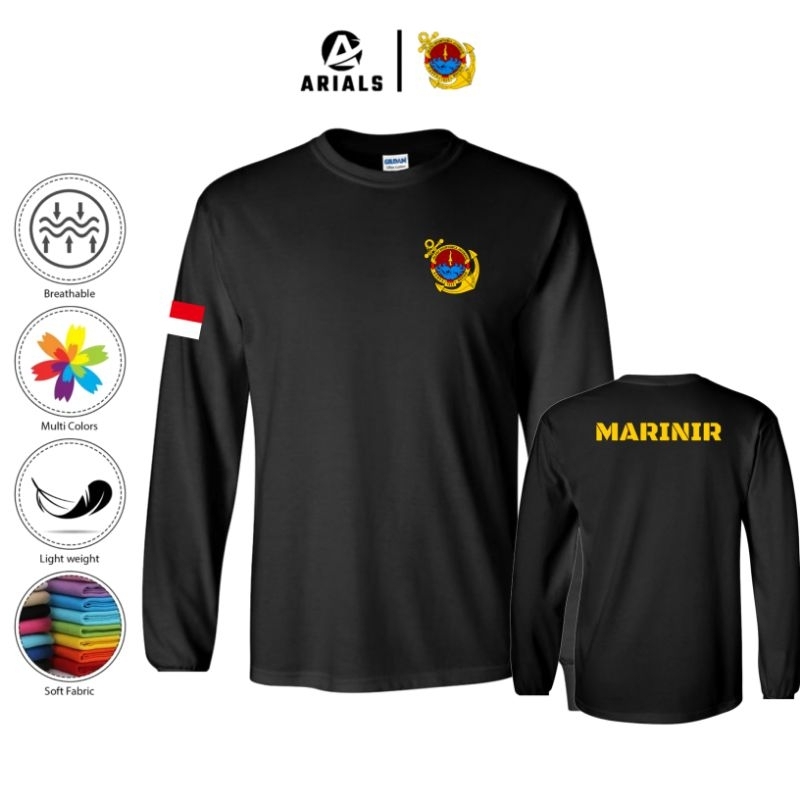 Arials Kaos Baju Lengan Panjang Korps Marinir TNI AL