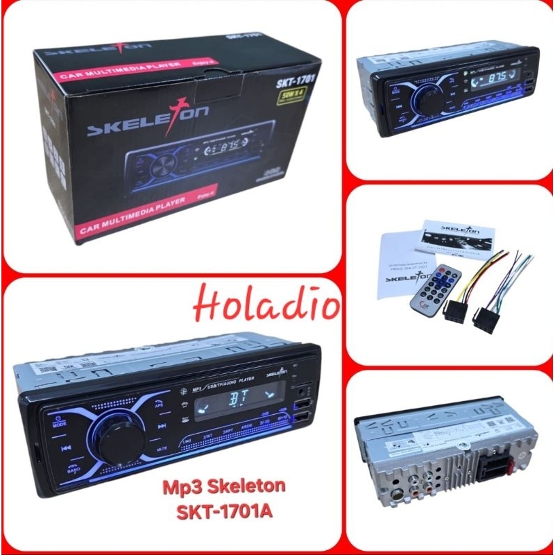 TAPE MOBIL HEADUNIT MP3 SKT-1701 / SKT 1701 BLUETOOTH FULLTOUCH SINGLE DIN 2 USB PORT