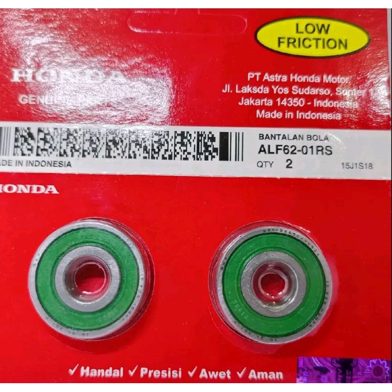 Bearing Roda Depan 6201U 2pcs Honda Sonic 150 R Original