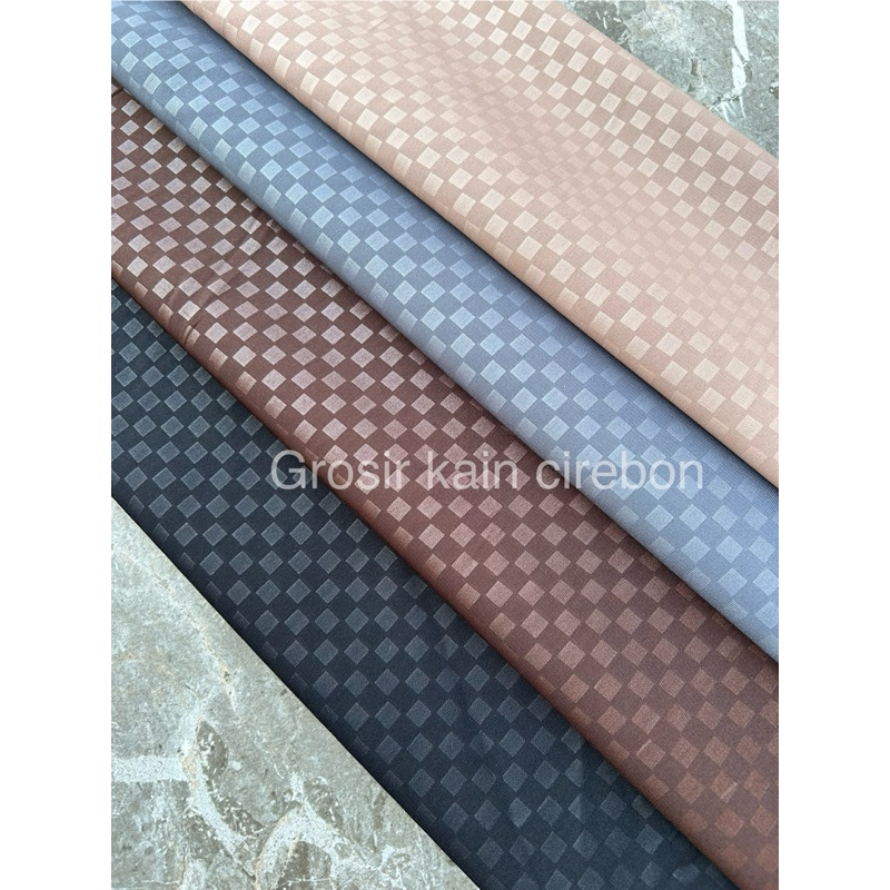 kain wolfis embos kotak catur // kain wolfis embos // kain embos