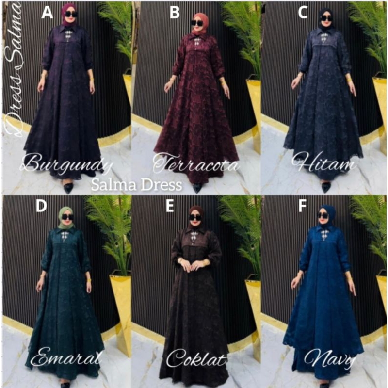 SALMA DRESS GAMIS SET HIJAB BY HIJABIKA