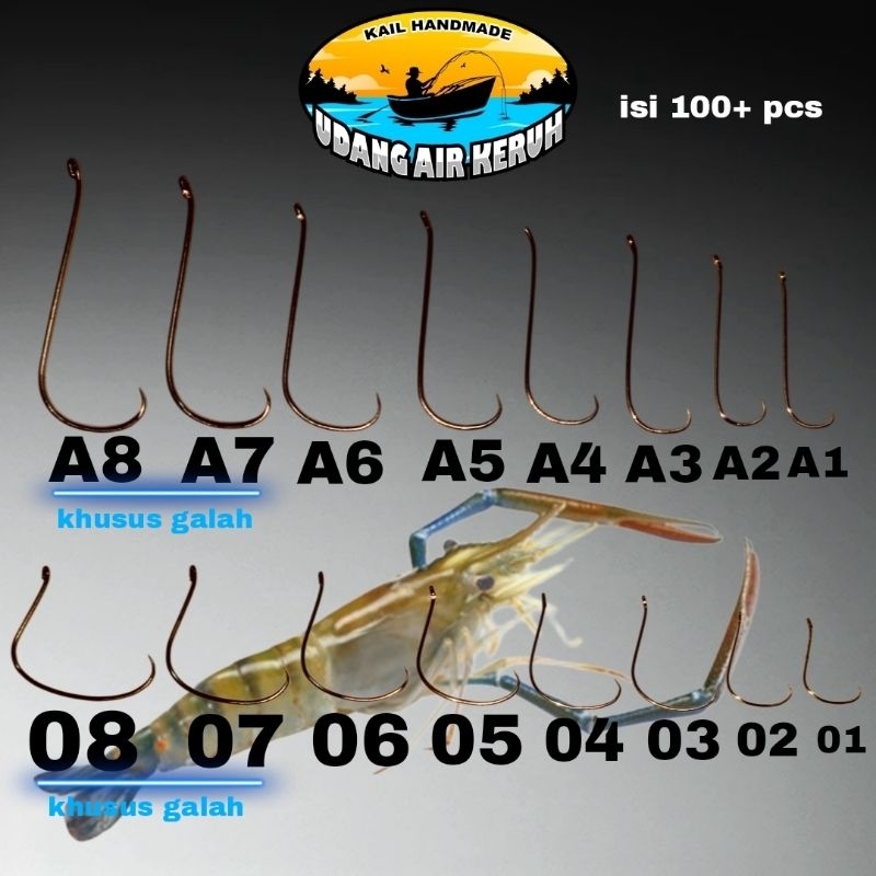 kail udang*HANDMADE* 100+pcs lebih hemat