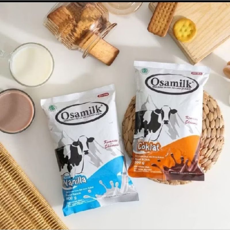 

susu bubuk osamilk penggemuk badan 1kg rasa vanila dan coklat
