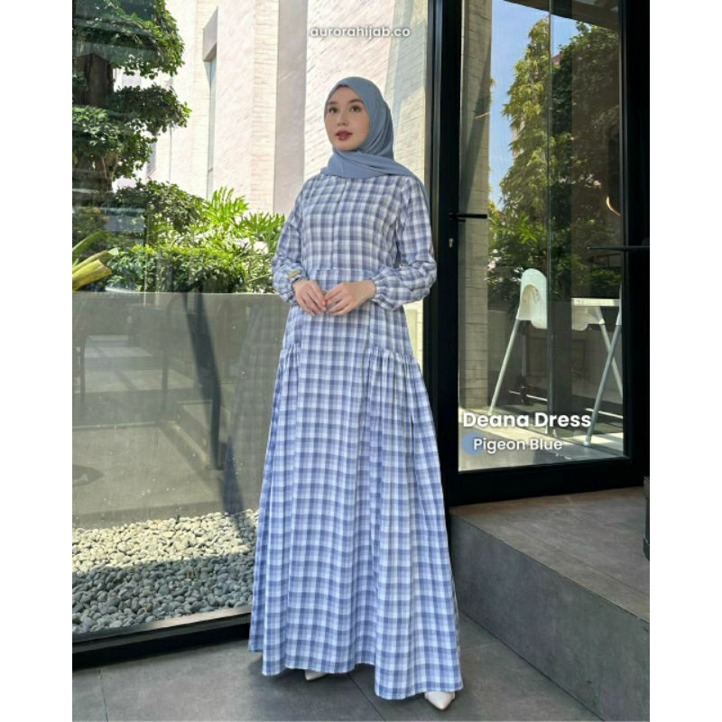 GAMIS DEANA BY AURORA (GAMIS ONLY) // GAMIS SYARI KATUN MOTIF KOTAK