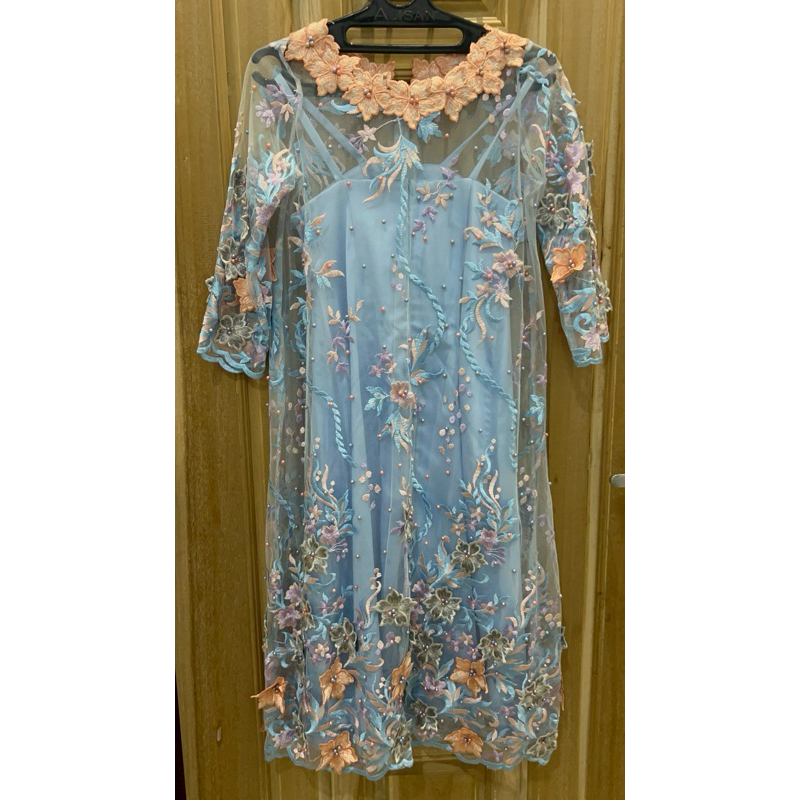 kebaya biru muda preloved