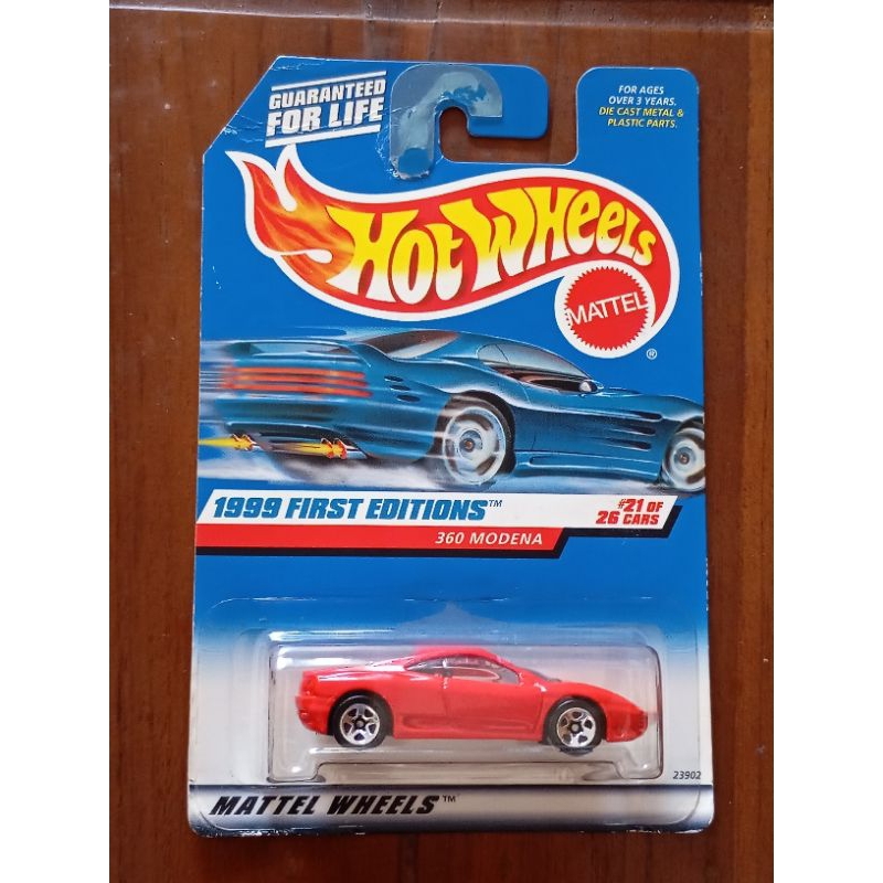 Hot Wheels Ferrari 360 Modena Red, Blue Card, card 1998
