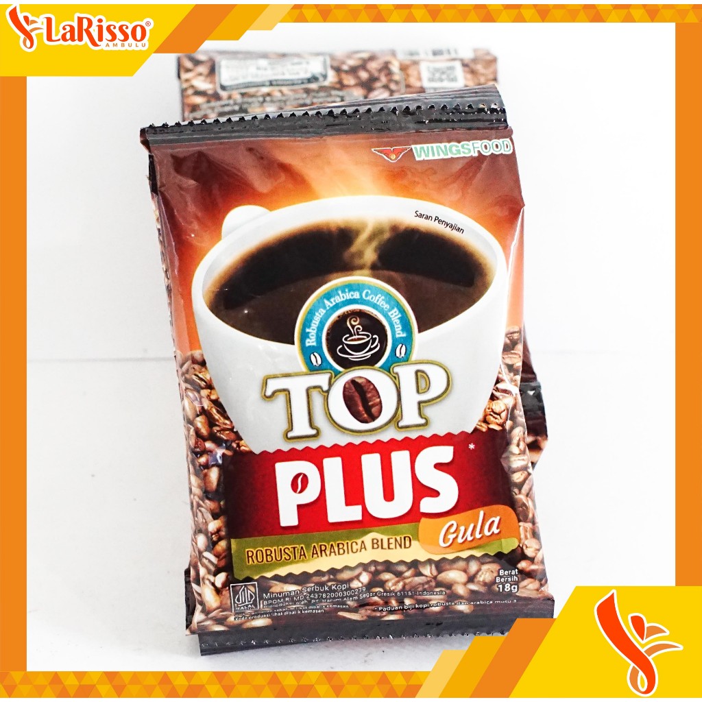 

KOPI TOP PLUS GULA 10X18GR SACHET