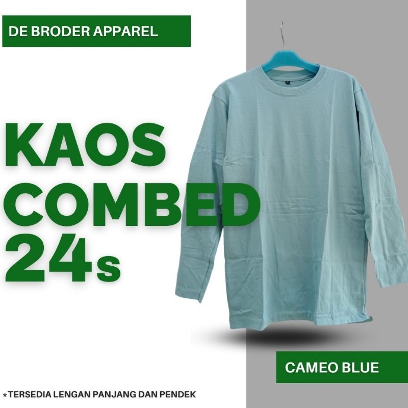 Kaos polos Lengan panjang Cotton Combad Knitto 24s