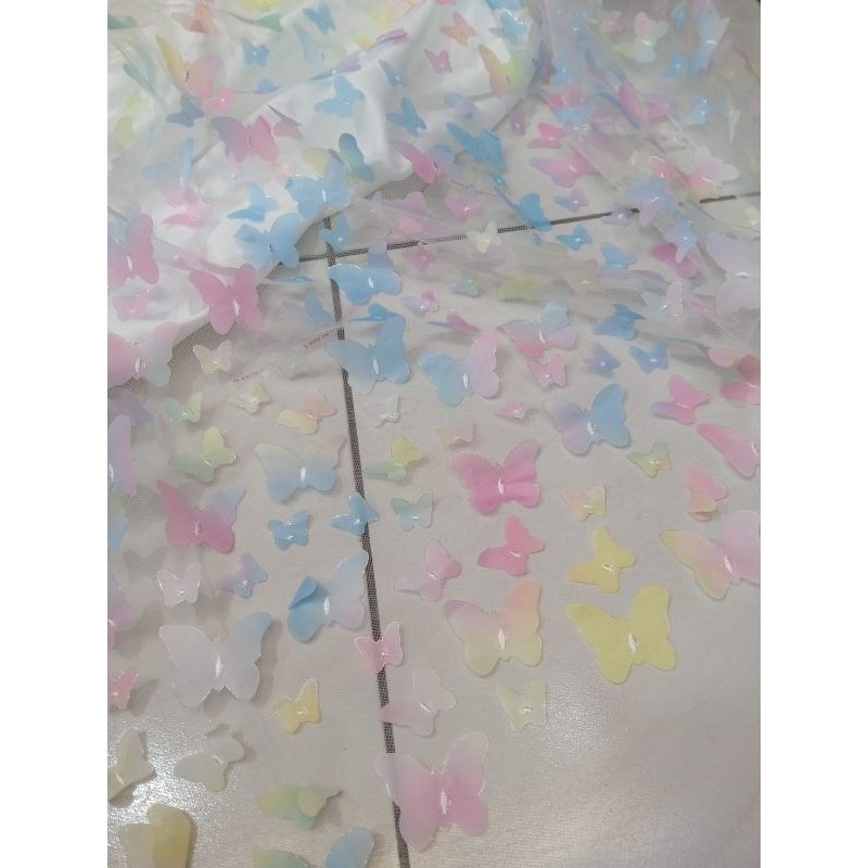 KAIN/BAHAN TILE MOTIF KUPU 3D/TILE MOTIF TERBARU