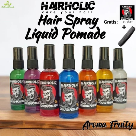 Pomade cair hairholic / Pomade spray liquid aroma fruity termurah