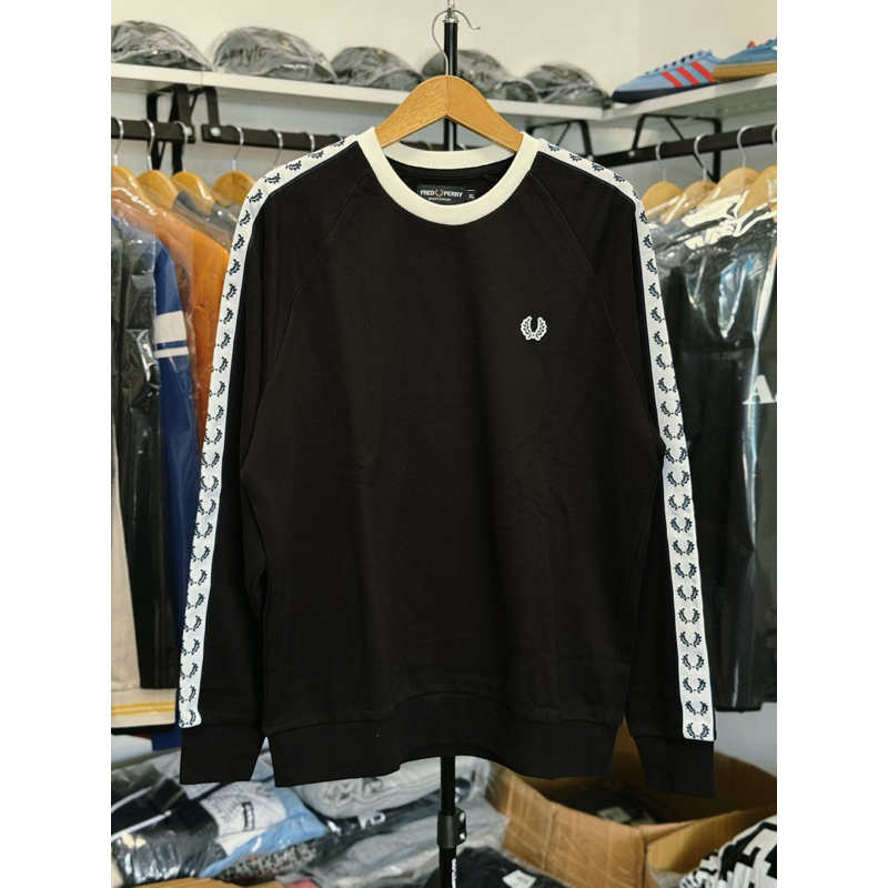 Crewneck Fred Perry Taped Black BNWOT Original 100%