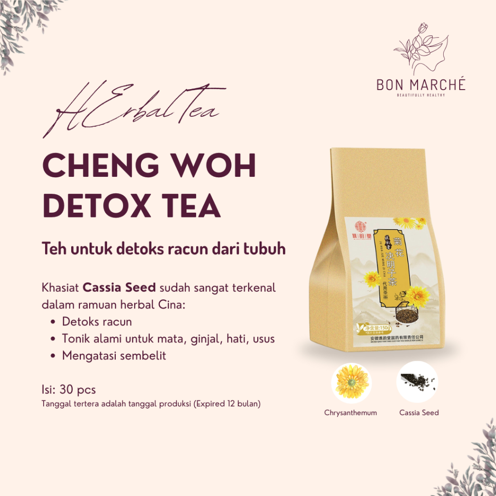

Cheng Woh Detox Tea Chrysanthemum & Cassia Seed - Teh Detoks Penang 30 pcs