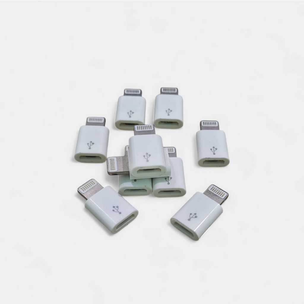 Adapter Iphone Lightning Converter Micro USB Konektor Sambungan Micro USB ke Lightning Iphone