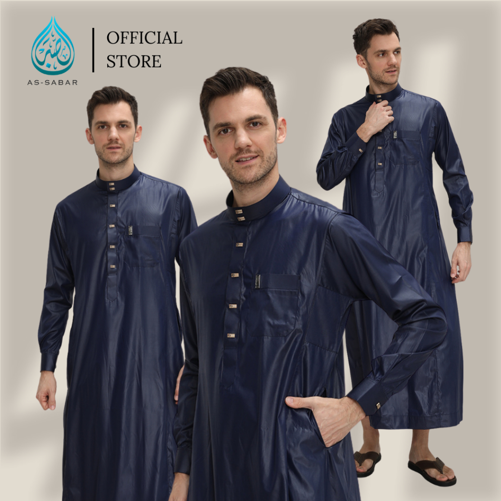 Assabar - Gamis Pria Terbaru baju gamis koko pria Pakaian Islami Laki Laki Jubah Modern Elegan Trend