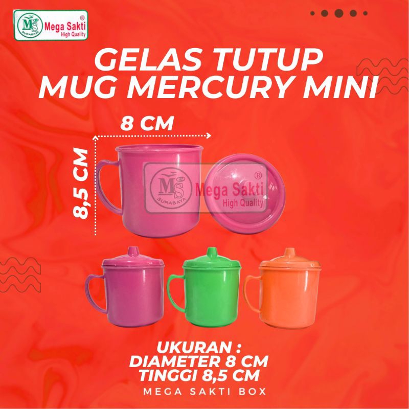 (ISI 1 PCS) GELAS TUTUP PLASTIK MINI DAN BESAR / GELAS TUTUP PLASTIK TEBAL / MUG TUTUP PLASTIK / GEL