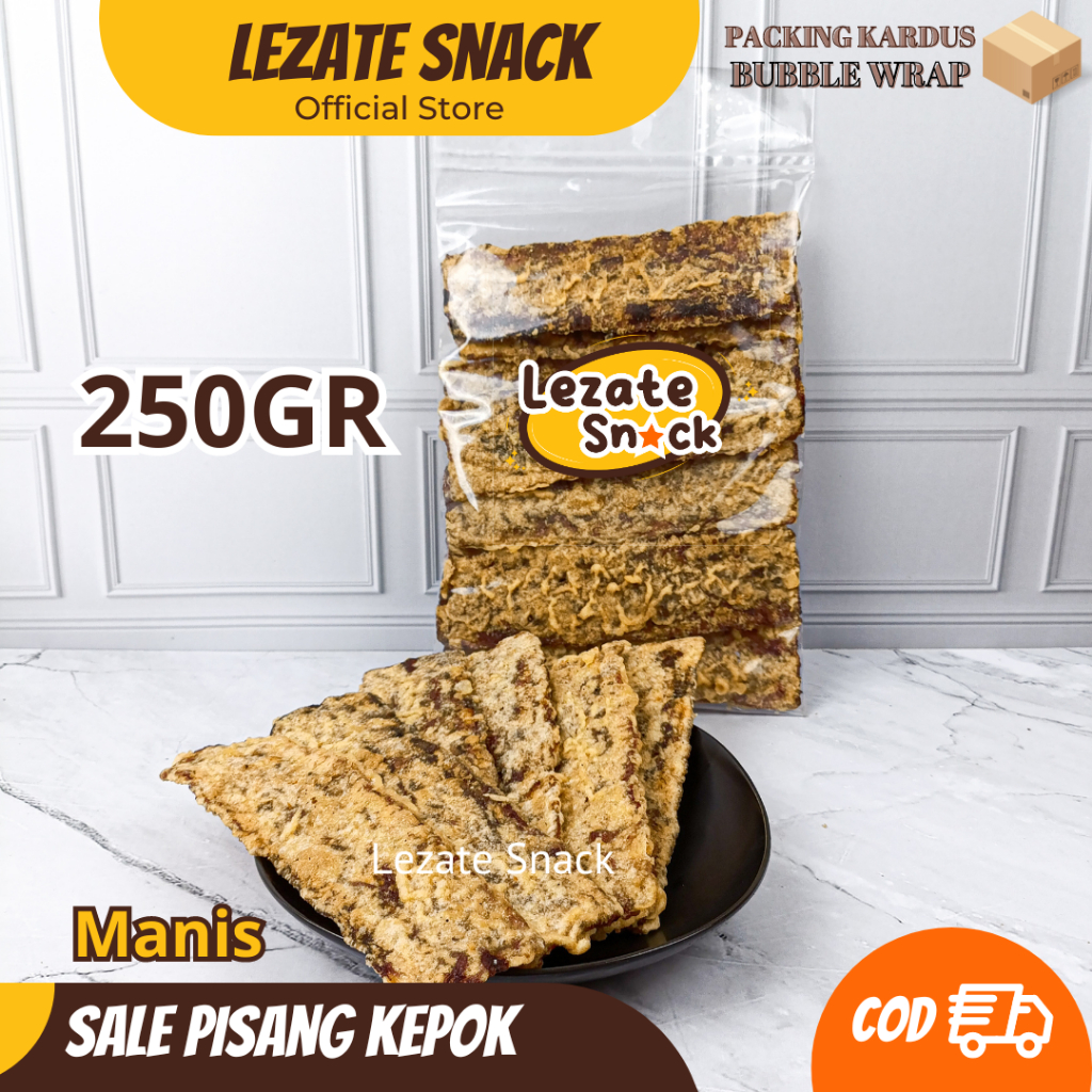 

Sale Pisang Kepok Premium 250GR Kering Manis Kiloan Murah / Kripik Sale Pisang Legit Manis LEZATE