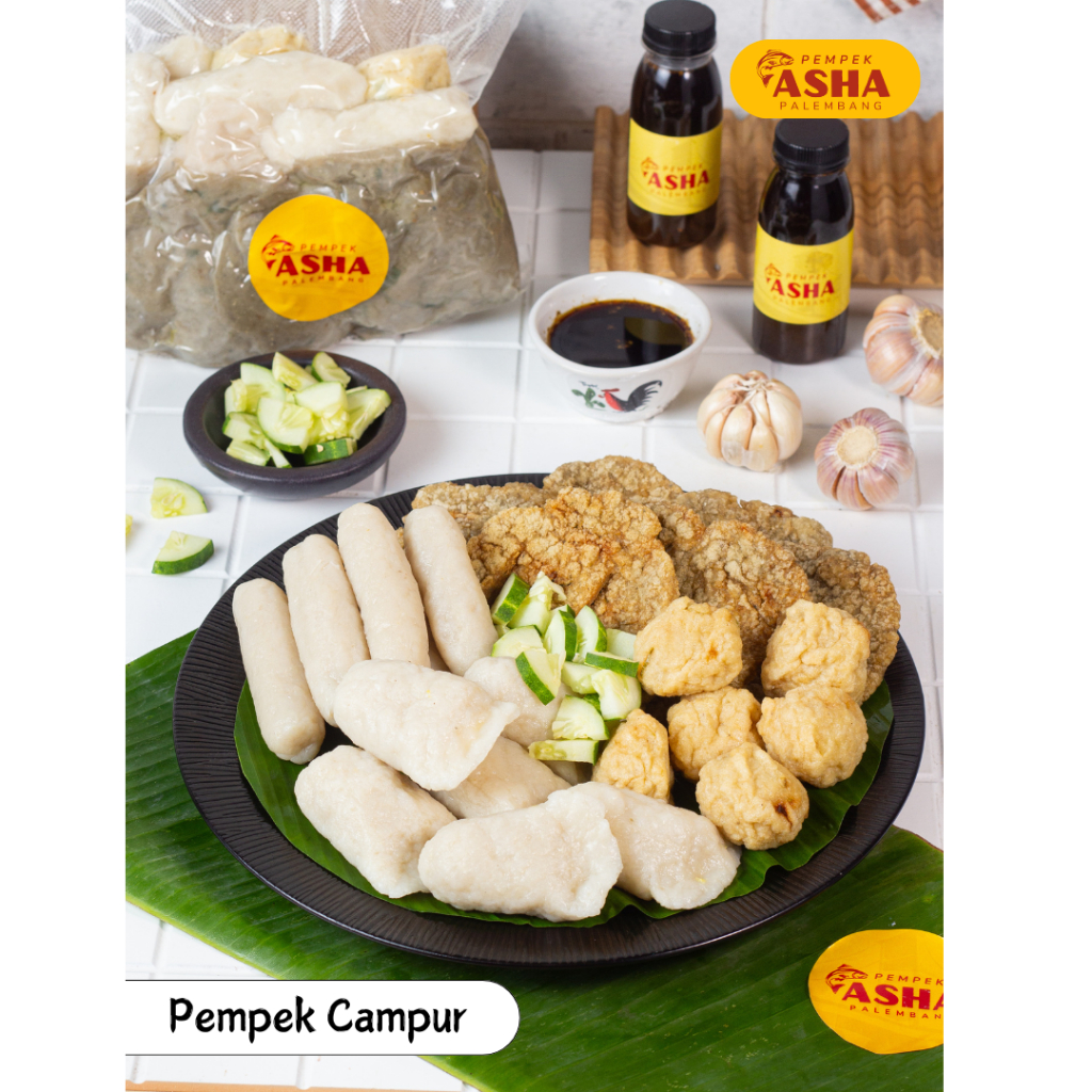 

Pempek Asha - Pempek Campur 24pcs (Pempek Telur Kecil + Lenjer Kecil + Adaan Bulat + Kulit Crispy) Asli Palembang / Pempek Ikan Premium