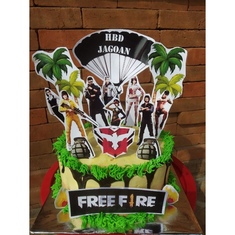 Topper Free Fire / Topper Kue Ulang tahun