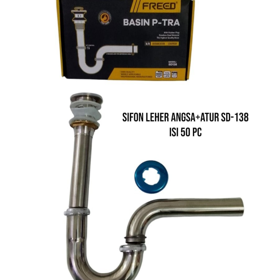 Sifon Stainless Leher Angsa FREED / Sifon Angsa Pembuangan Wastafel / Sifon Leher Angsa