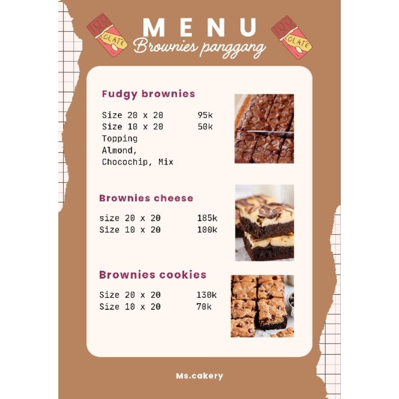 

Ms cakery | Brownies Panggang
