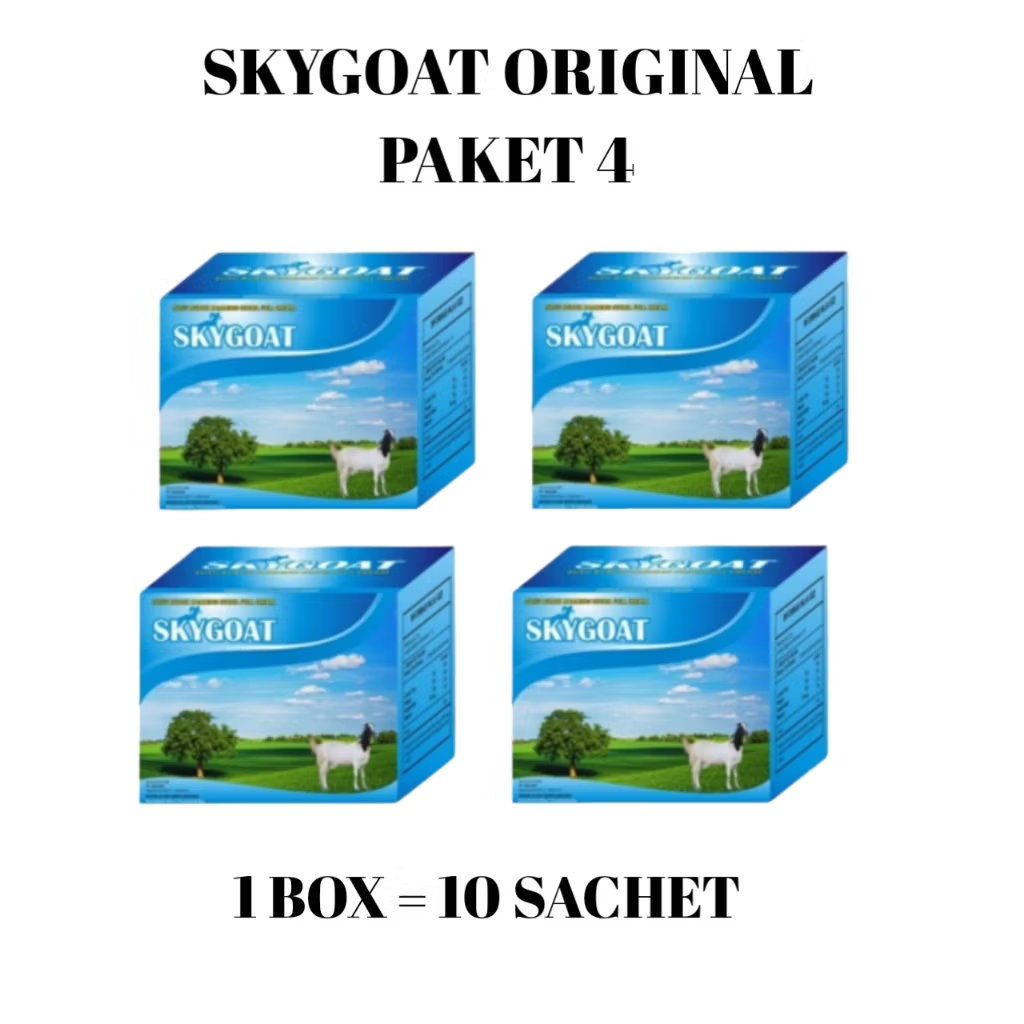 

PAKET 4 SKYGOAT SUSU KAMBING ETAWA ISI 10 SACHET - 200GR RASA ORIGINAL