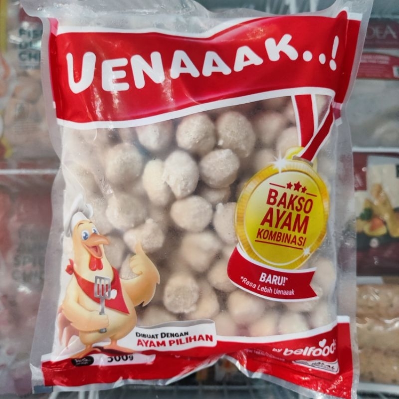

Belfoods Bakso Ayam Kerikil Uenaaak 500g