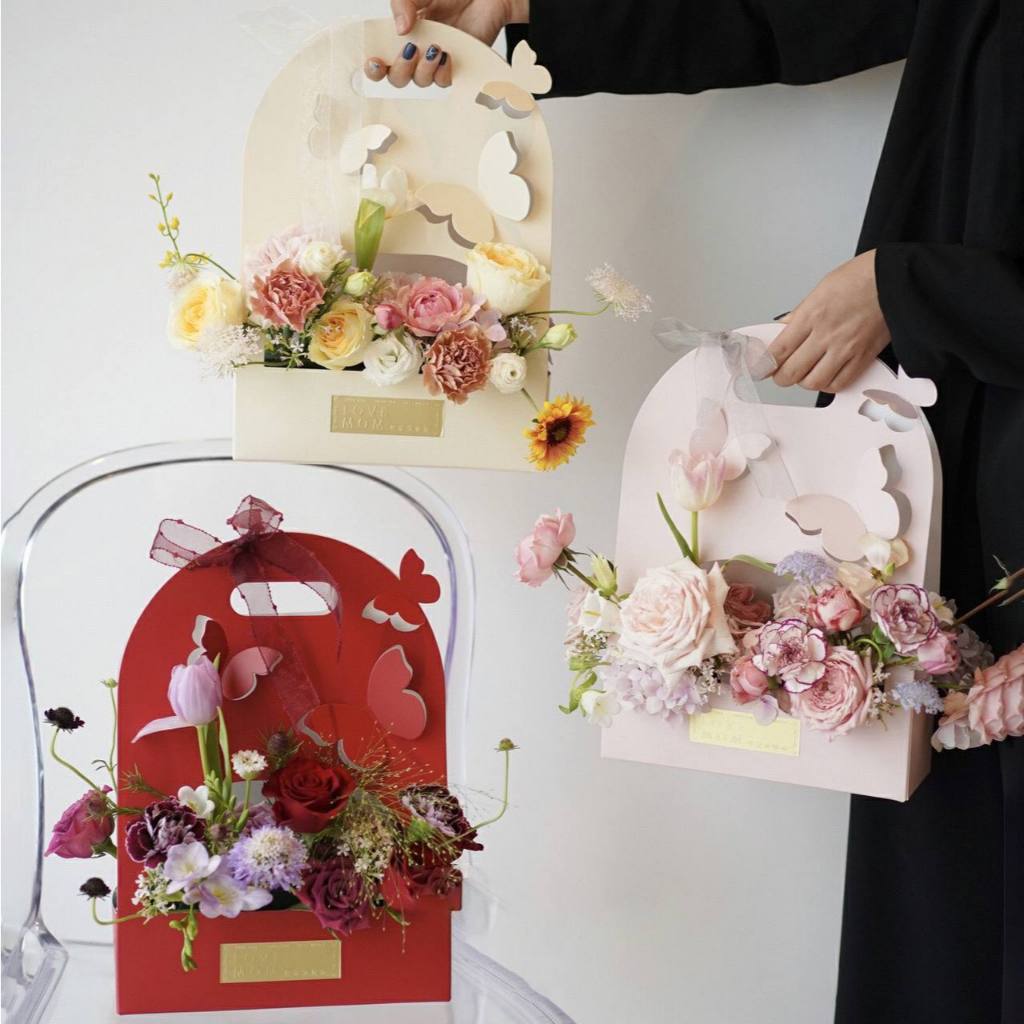

1Pcs Box Bunga/ Kotak Bunga Edisi Mother's Day / Flower Box Kupu Kupu/ Box Buket