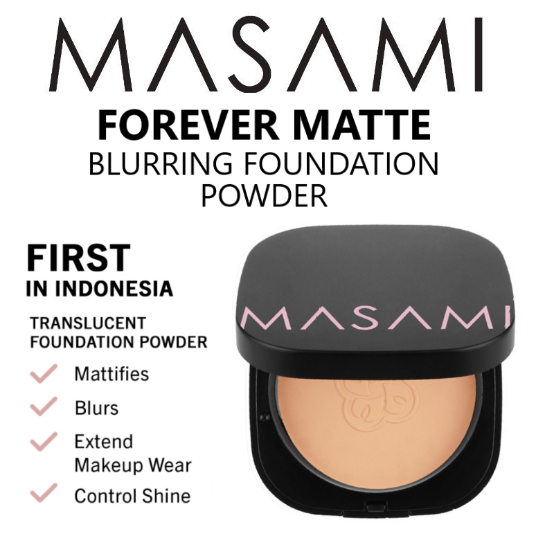 [BPOM] MASAMI Forever Matte Blurring Foundation Powder 10gr (Bedak Wajah / Compact Powder / Bedak Pa