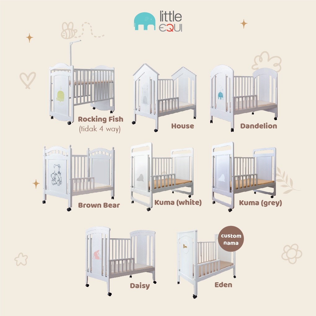 Little Equi Baby Box dengan Kelambu - Tempat Tidur Bayi Portabel