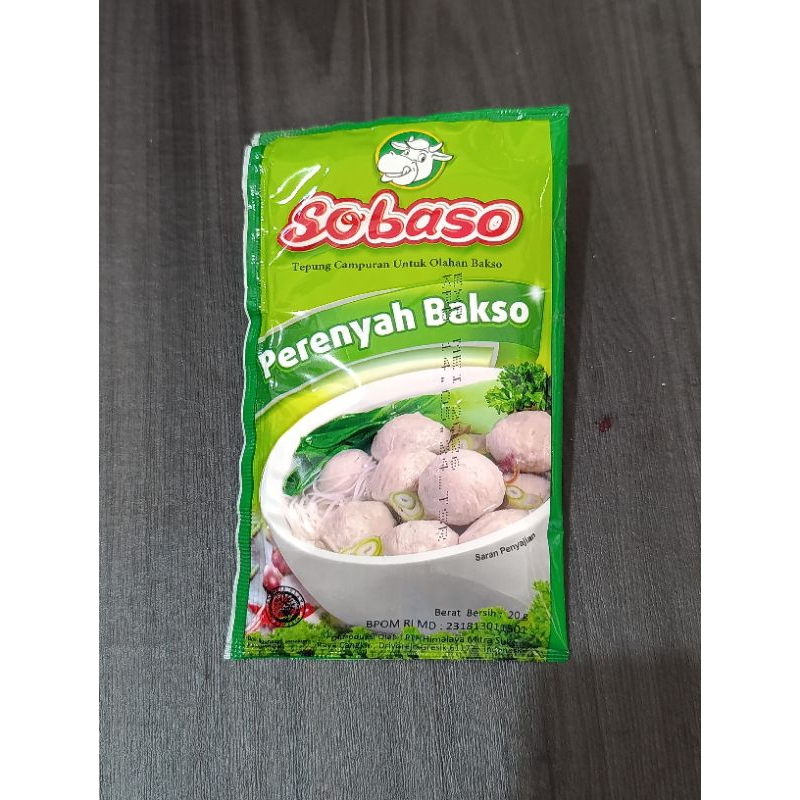 

SOBASO PERENYAH BAKSO 20GR / SOBASO PERENYAH BAKSO TEPUNG CAMPURAN OLAHAN BAKSO