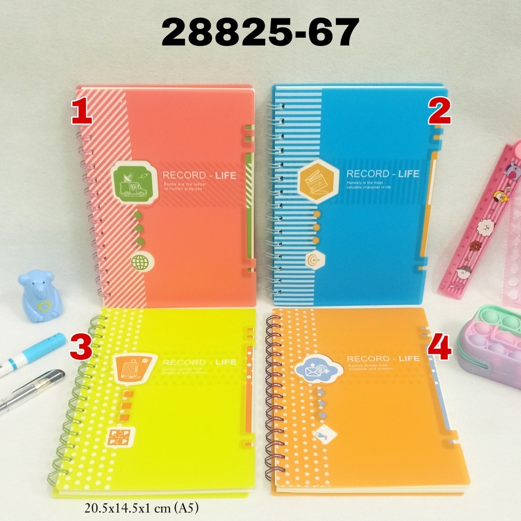 

Notebook Spiral Record Life A5 Cover Plasstik