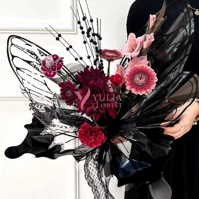 

ECERAN) Cellophane Bouqet Butterfly | Kertas Buket Kupu-kupu