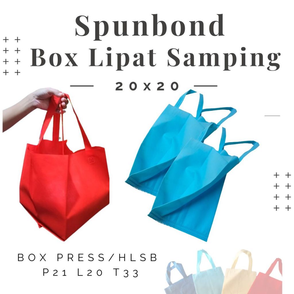 

Tas hajatan spunbond model handle lipat samping box 20 x 20