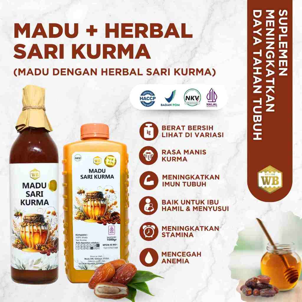 

[WB Wild Bee - Madu Sari Kurma / Madu Herbal - Beli 10 Gratis 1