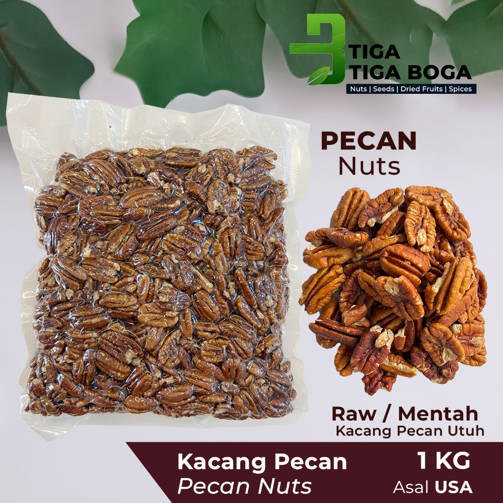 

Kacang Pecan Mentah 1 Kg / Raw Pecan Nuts USA