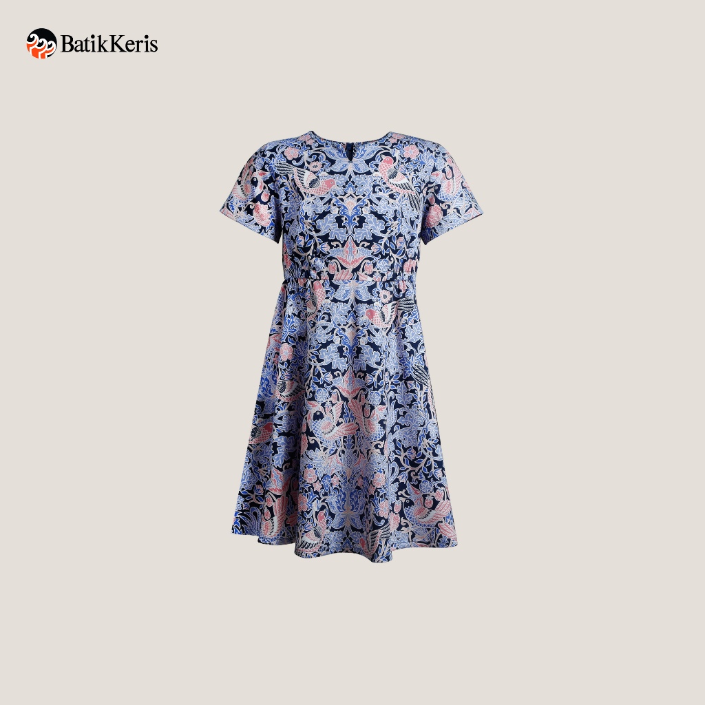 Batik Keris Dress Anak Batik Lengan Pendek Motif Keris Kanaya
