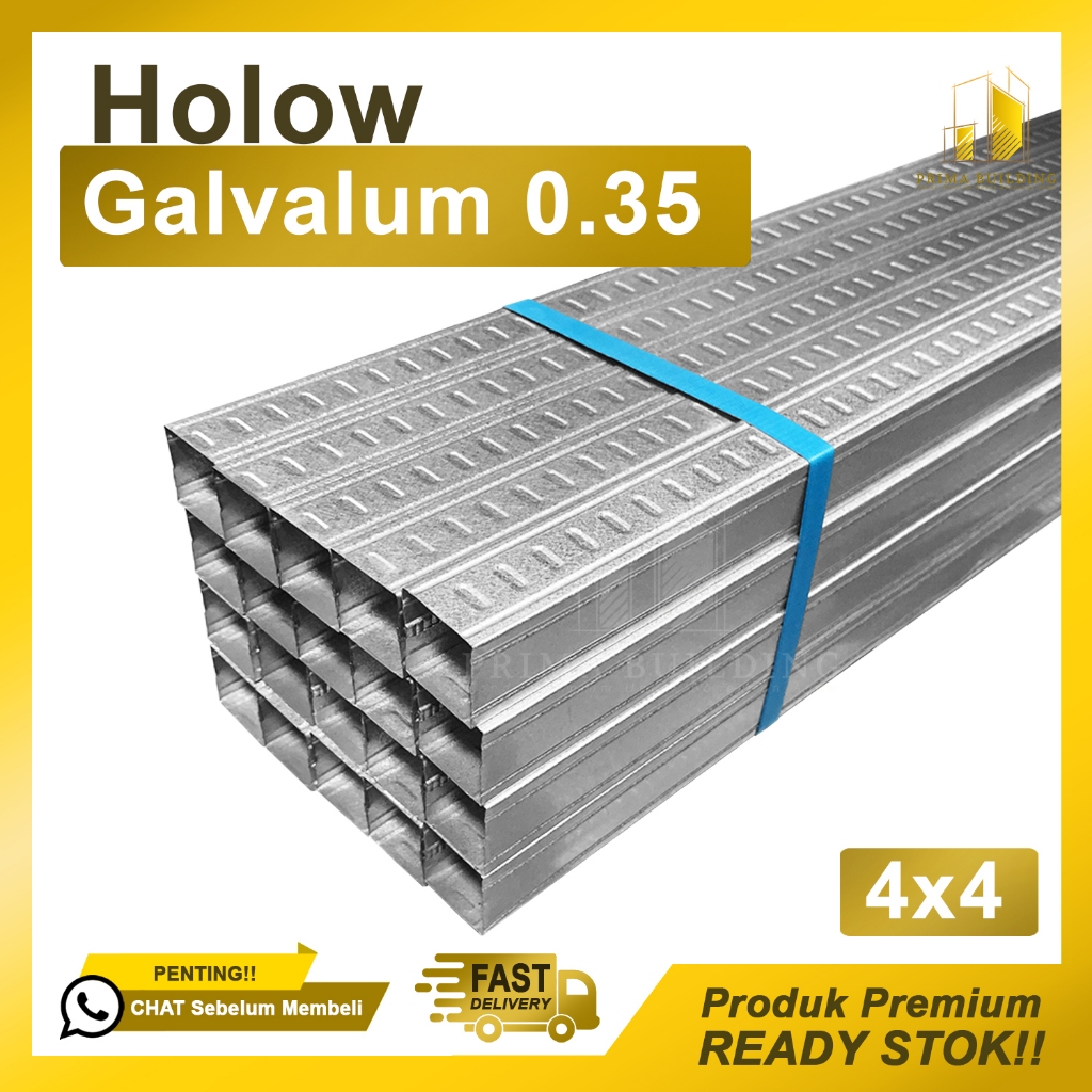 Hollow 0.35 Galvalum 4x4 / hollow plafon 0,35mm 4x4 / Holow gypsum 0,35 / holo Baja Ringan 0,35 mm
