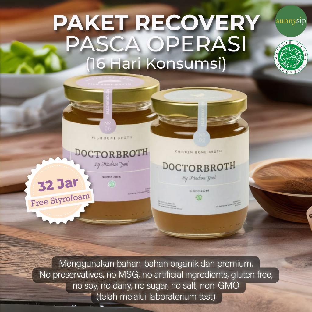 

Doctor Broth - Paket Recovery Pasca Operasi 32 Jar (16 Hari Konsumsi)